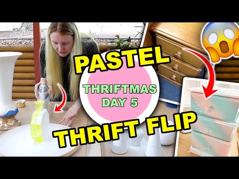 パステル古着フリップ!古着のアップサイクル｜倹約クリスマス5日目 (PASTEL THRIFT FLIP!!! UPCYCLING THRIFTED ITEMS | THRIFTMAS DAY 5)