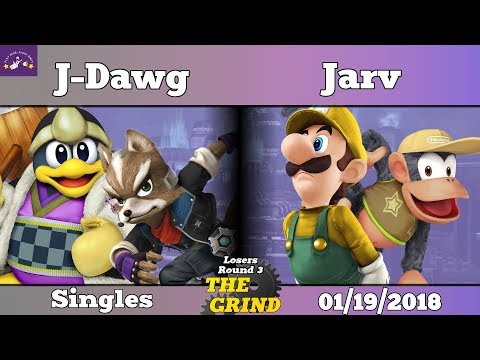 The Grind 11 SAK|J-Dawg (King Dedede, Fox) vs Jarv (Luigi, Diddy Kong) Losers Round 3
