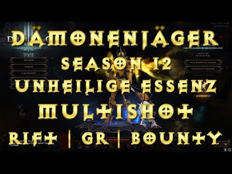 Diablo 3 - Season 12 - Dämonenjäger - Unheilige Essenz - Mehrfachschuss Build | Guide | German