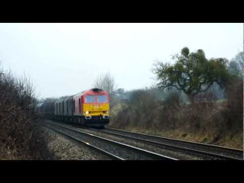 60020 at Grafton,south of Hereford on the 9-3-2013 with the 6V75 Dee Marsh to Margam empty steel.