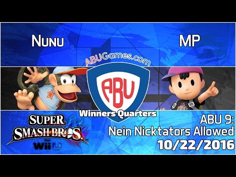 ABU Monthly 9: Nunu (Diddy Kong) vs. MP (Ness) - Smash 4 Winners Quarters