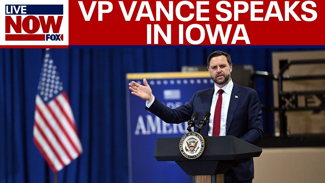 WATCH: VP Vance gives remarks in Des Moines, IA