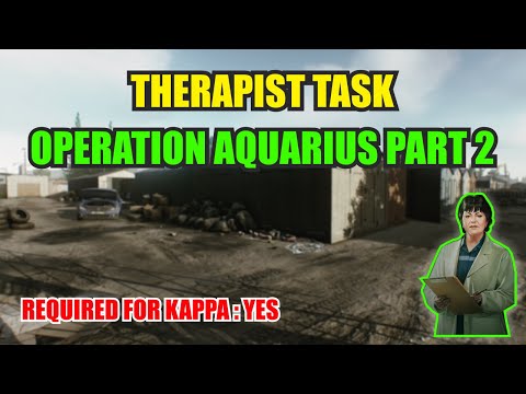 THERAPIST OPERATION AQUARIUS PART 2 TASK GUIDE PVP/PVE | ESCAPE FROM TARKOV INDONESIA