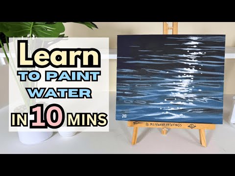 EASY Beginner's Guide: How to Paint Water in Acrylics in Under 10 Mins
