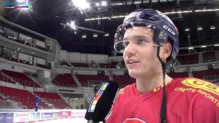 Fotoshooting bei der DEG mit Leon Niederberger