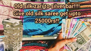 SUMANGALI SILVER ZARIGAI|old silk saree can sell upto 25000rs !!!saree is converted into pure silver