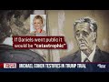Star prosecution witness Michael Cohen testifies in Trump hush money trial - Video