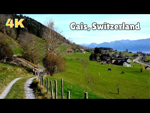 Gais, Switzerland 4K 60fps walking tour  - The most beautiful villages in Switzerland