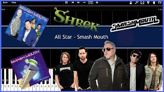 All Star - Smash Mouth (Synthesia) [Tutorial] [Instrumental Video] [Download]