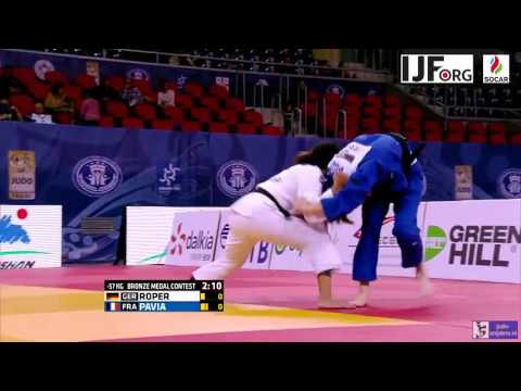 Judo 2016 Grand Prix Tbilisi: Roper (GER) - Pavia (FRA) [-57kg] bronze