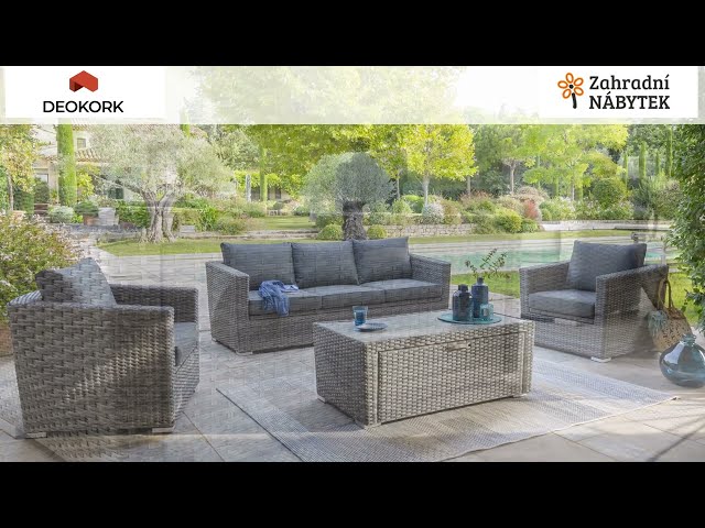 Rattan-Set mit KINGSTONE Stauraum