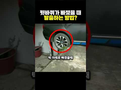 뒷바퀴가 빠졌을 때 탈출하는 방법?