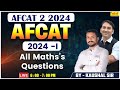 AFCAT 1 2024 All Math Questions Discussion AFCAT PREVIOUS YEAR Mathstricks
