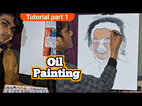 Kumar Sanu Oil painying 🎨 tutorial in hindi 2024 | Oil painting for beginners - Mousom Bharadwaj art