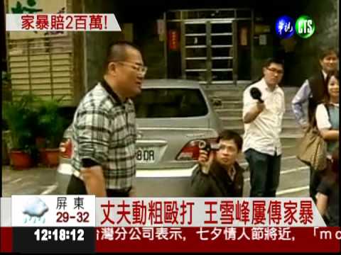 王雪峰屢被家暴 獲賠200萬