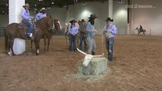 Channel 2 anchor Sara Donchey learns how to rope