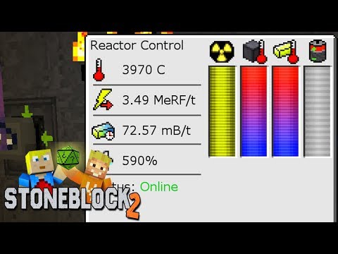 3,500,000 RF/tick! Mega Reactor running! - Minecraft Stoneblock 2 #62