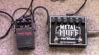 Electro Harmonix Metal Muff Vs Boss Metal Zone Distortion Pedal Shootout