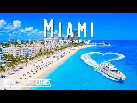 [4K] Miami 2026 🇺🇸 Explore Atlantic Beaches & Coastal City Views with Deep House Chill