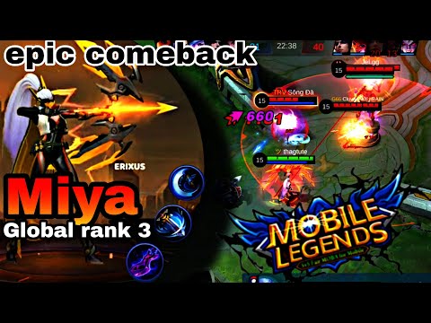 Deadly arrows Miya, 9000+ matches Global 3 by Thagtute (epic comeback)