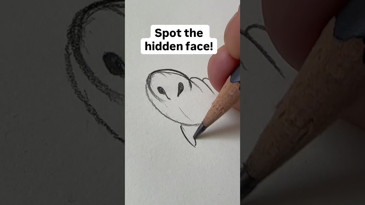 Drawing a secret face inside a face, can you spot it?