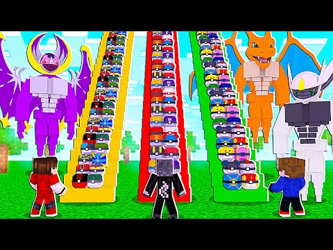 SUBINDO A ESCADA DA NOVA LUCKY PIXELMON DOS POKÉMON SUPER MUSCULOSOS E FORTES NO MINECRAFT!