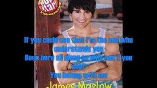 James Maslow-Taylor Swift's You Belong With MeLyrics.wmv