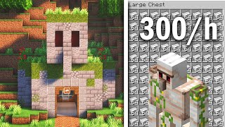 Minecraft: How to Build a Simple Iron Farm [+300 Per Hour]