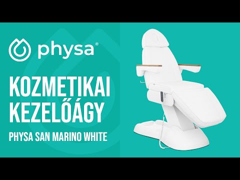Videó - Kozmetikai ágy - 3 motor - 300 W - 203 x 62 x 64 - 86 cm - 150 kg - fehér