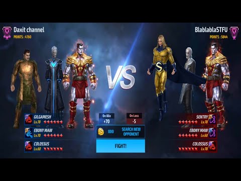 GILGAMESH (ctp energy) VS SENTRY TIMELINE BATTLE | MARVEL FUTURE FIGHT