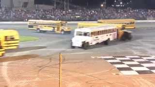 School Bus Figure 8 race 5/24/14 Sportsdrome Speedway