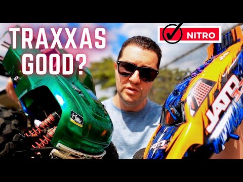 Traxxas Nitros (Why the HATE?) T-maxx 3.3 & Jato With OS 21 at the Track   2 SPEED Racing!
