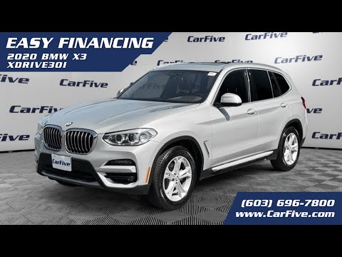 CarFive - Silver 2020 BMW X3 xDrive30i SUV - AWD - Gasoline - 5 Passengers.