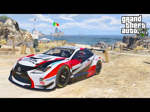 MOBIL BALAP NASCAR LEXUS RC-F GT3 KENCANG BIKIN KETAGIHAN - GTA V MOD INDONESIA SULTAN UPIN IPIN