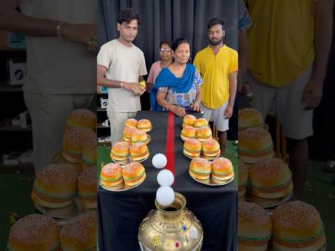 All family roll ball collect burger plate challenge amazing best game 6543456389009051213112#shorts