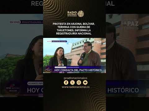 Protesta en Arjona termina con quema de tarjetones, informa la Registraduría Nacional