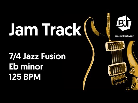 7/4 Jazz Fusion Jam Track in Eb minor "Lucky Seven" - BJT #45