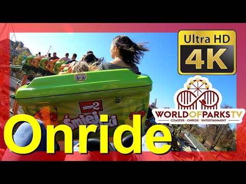 EnergyLandia - Energus roller coaster (Onride) Energuś Achterbahn Energylandia Polen Coaster POV (4K