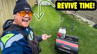 Getting things back into shape! Wake up this grass a bit!