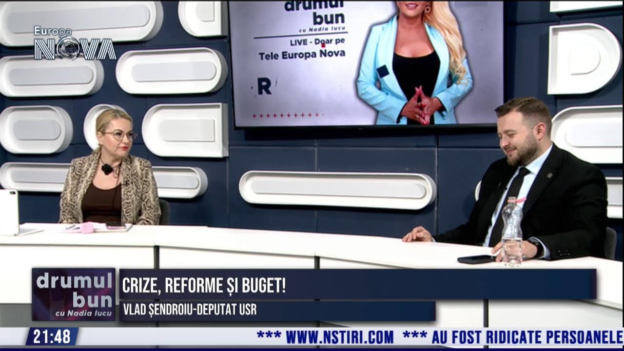 VIDEO emisiune integrala DRUMUL BUN cu NADIA IUCU. Invitat-Vlad Sendroiu deputat