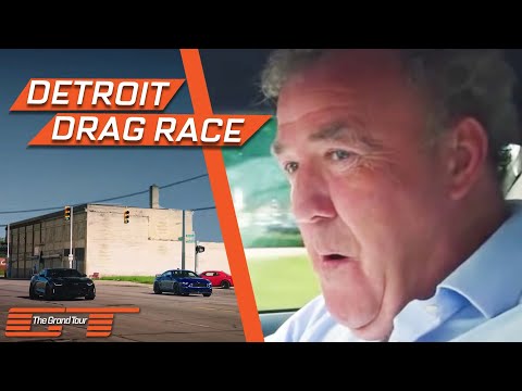 Thumbnail for A Highly Tuned Muscle Car Drag Race | The Grand Tour by Hatchback, Pickup truck, Pick-up truck, Ford Mustang, video, Car, Vehicle, Truck, Muscle car, vide, Luxury vehicle