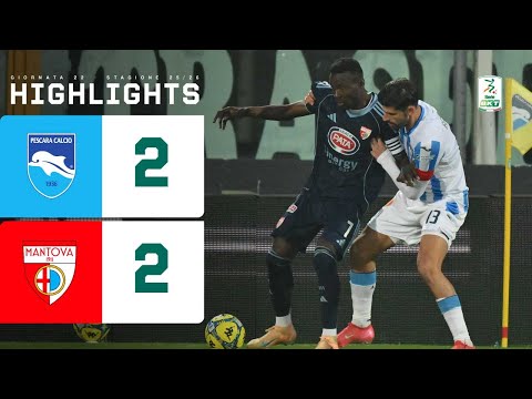 Pescara-Mantova 2-2 | Un punto a testa nel pareggio combattuto all'Adriatico | HIGHLIGHTS Serie BKT