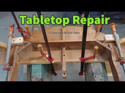 Repairing a Split Round Tabletop - Woodworking
