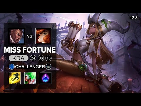 Miss Fortune vs Lucian ADC - EUW Challenger - Patch 12.8 Season 12
