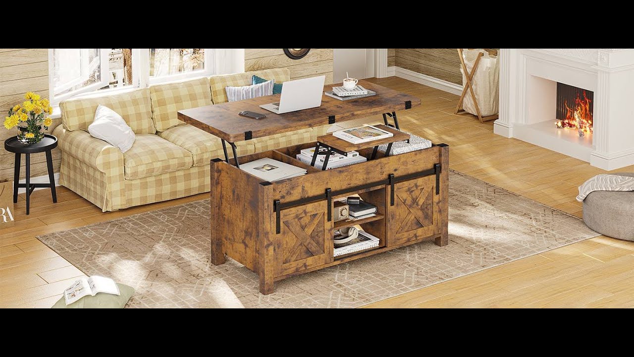 How to Install | SEDETA Lift Top Coffee Table 4 in 1 Multi-Function Convertible Coffee Tables