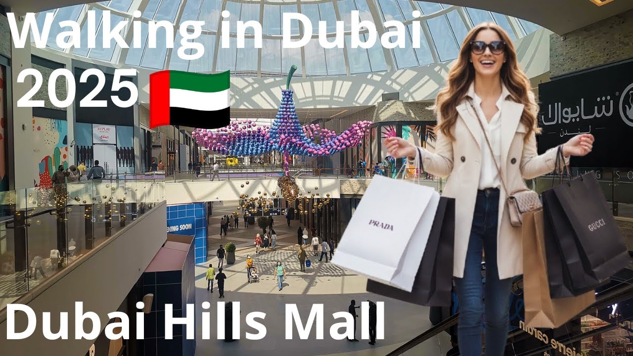 Dubai Hills Mall 🇦🇪 | Luxury Mall Walk, Open Views, Cafés & Relaxing Vibes [4K] Walking Tour