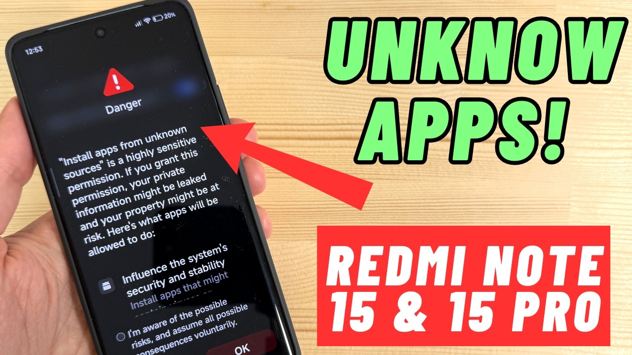 How to Install UNKNOW APPS on Xiaomi REDMI Note 15 & 15 Pro