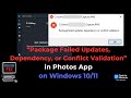 Photos Fix Package Failed Updates Dependency Or Conflict Validation