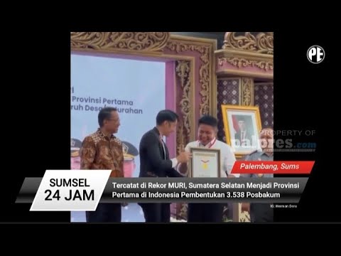 Sumsel Menjadi Provinsi Pertama di Indonesia
