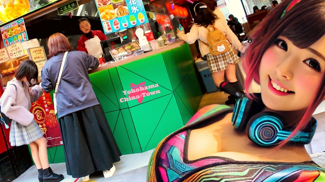 Yokohama Chinatown 🐶 Gourmet Town 💖 4K ASMR Non-stop 1 hour